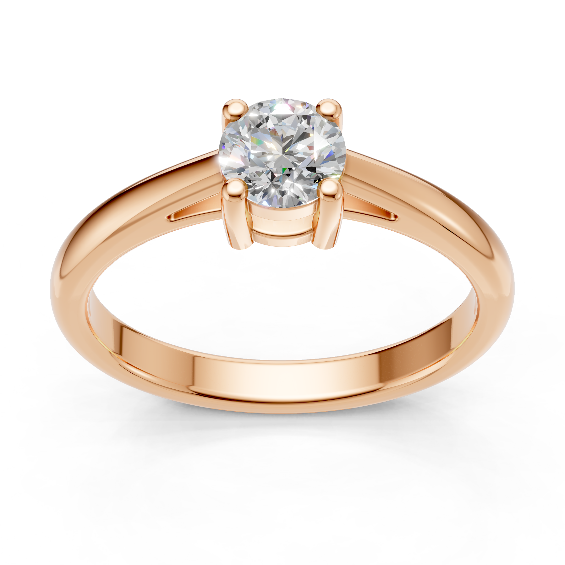 Lab Grown Diamond 0.50 CTW Solitaire Ring- Sterling Silver