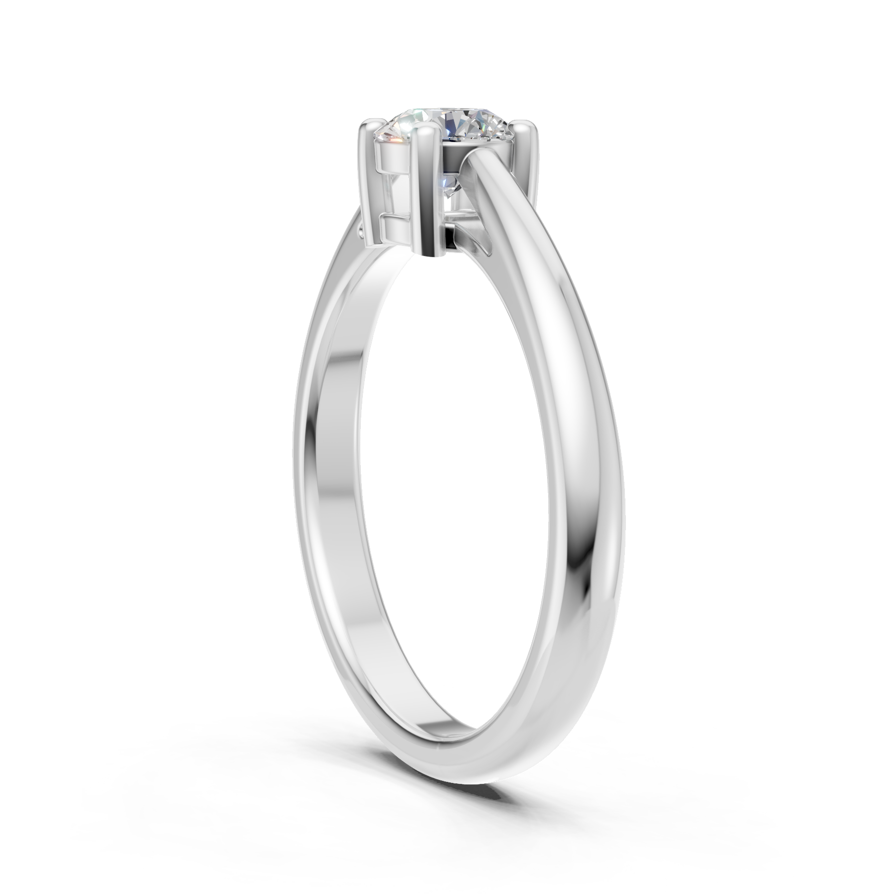 Lab Grown Diamond 0.50 CTW Solitaire Ring- Sterling Silver