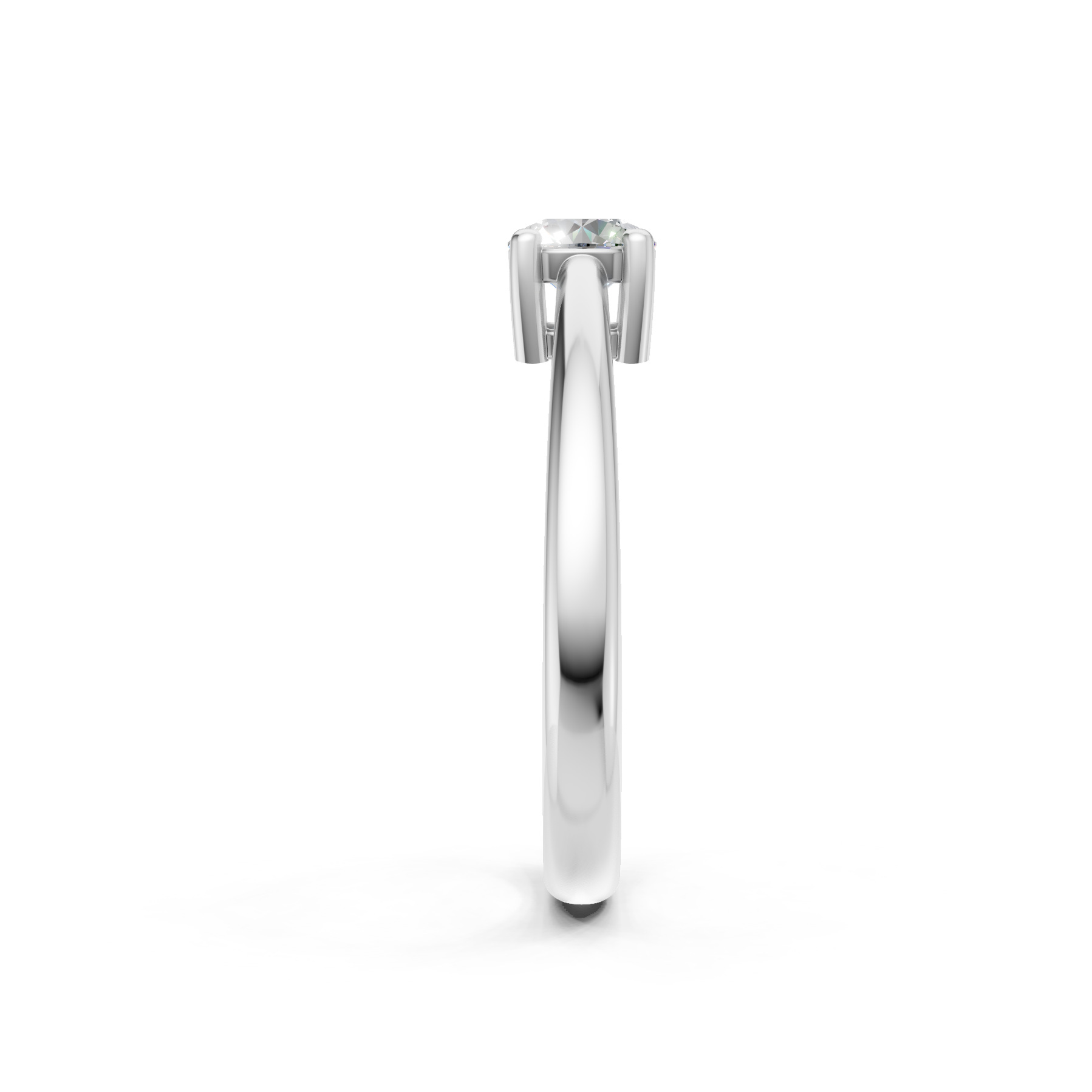 Lab Grown Diamond 0.50 CTW Solitaire Ring- Sterling Silver