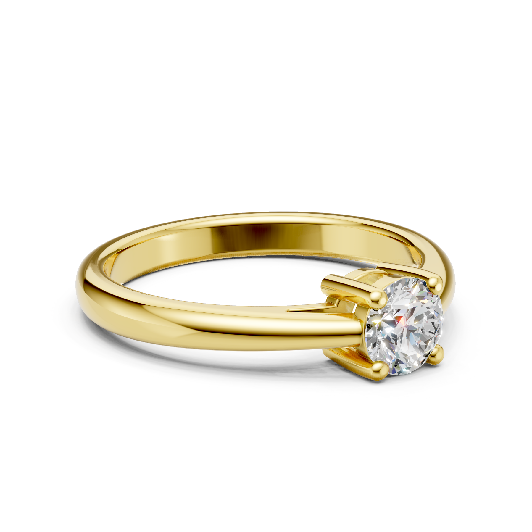 Lab Grown Diamond 0.50 CTW Solitaire Ring- Sterling Silver