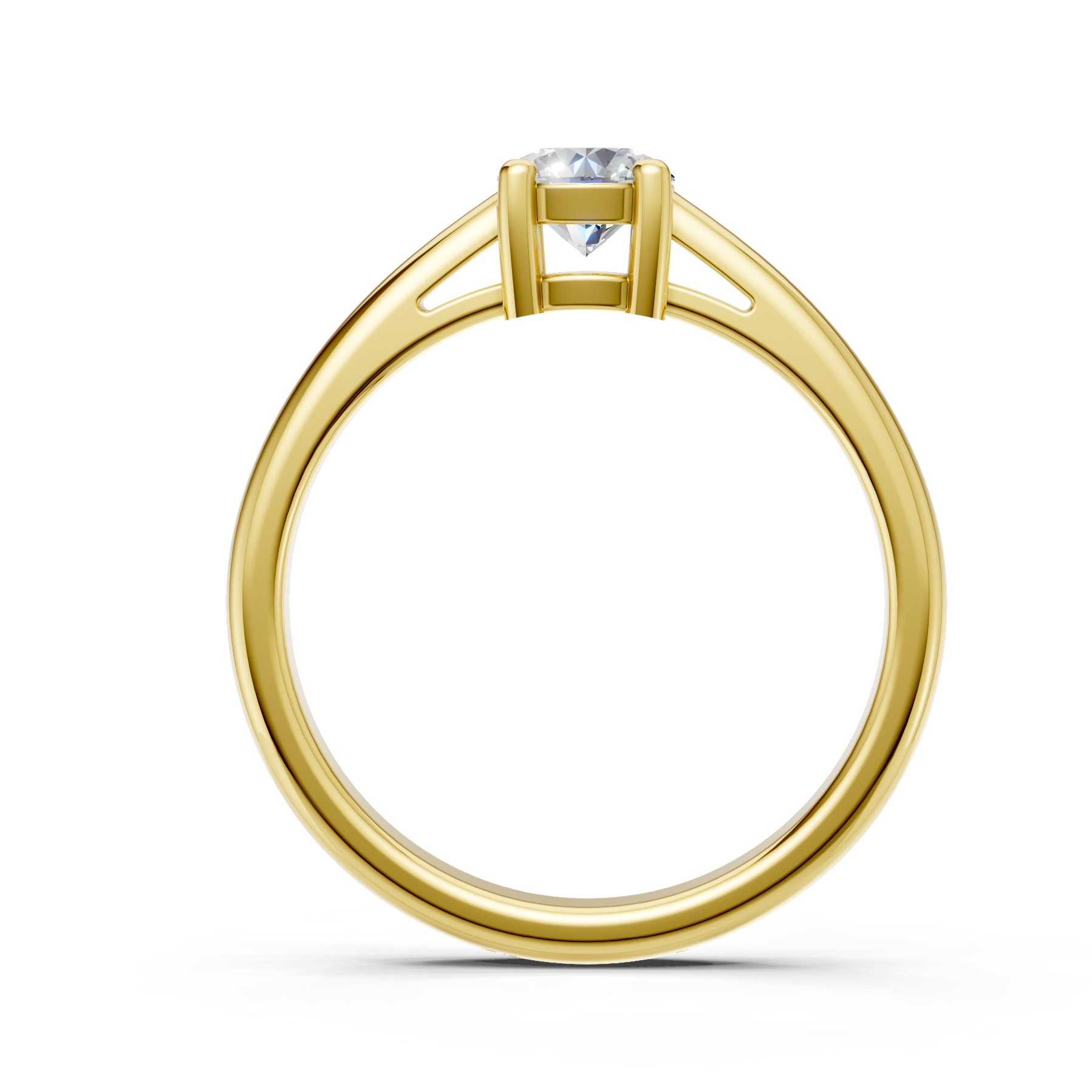 Lab Grown Diamond 0.50 CTW Solitaire Ring- Sterling Silver