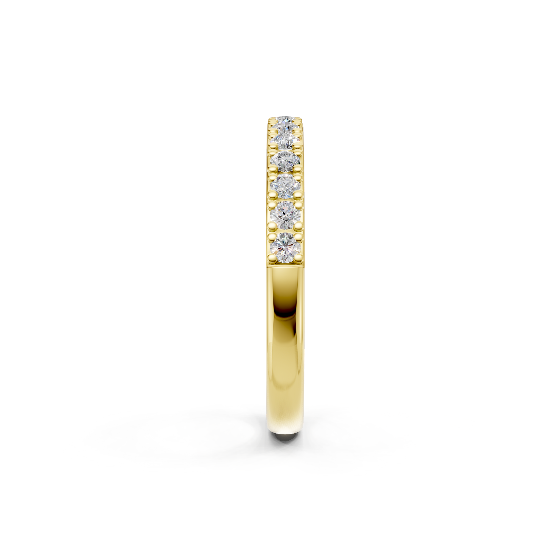 Lab Grown Diamond 0.45 CTW Half Eternity Ring- Sterling Silver