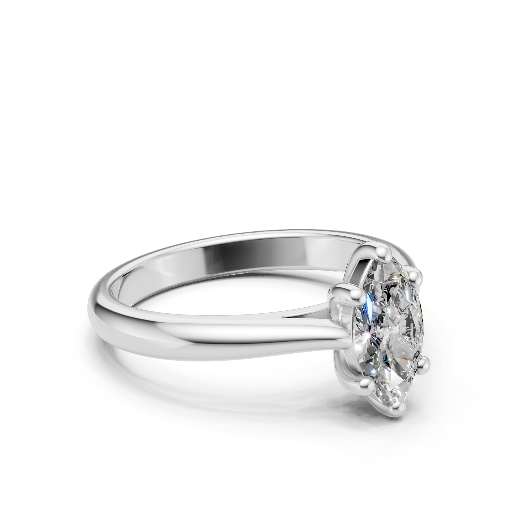 Lab Grown Diamond 1.00 CTW Solitaire Ring- Sterling Silver