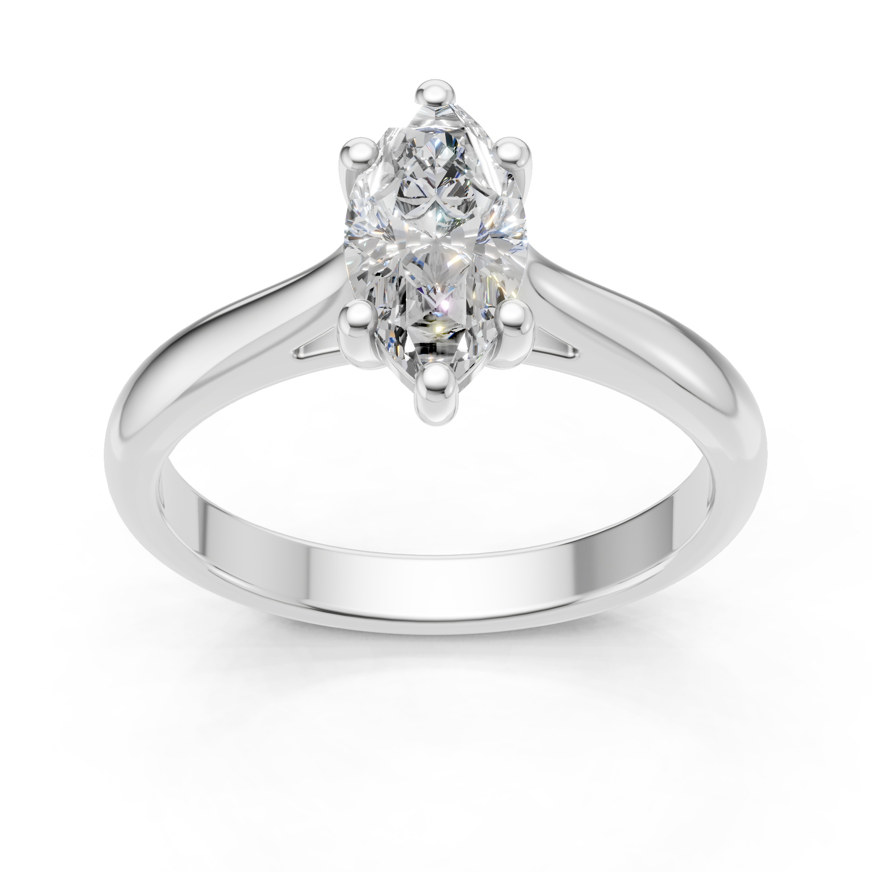 Lab Grown Diamond 1.00 CTW Solitaire Ring- Sterling Silver