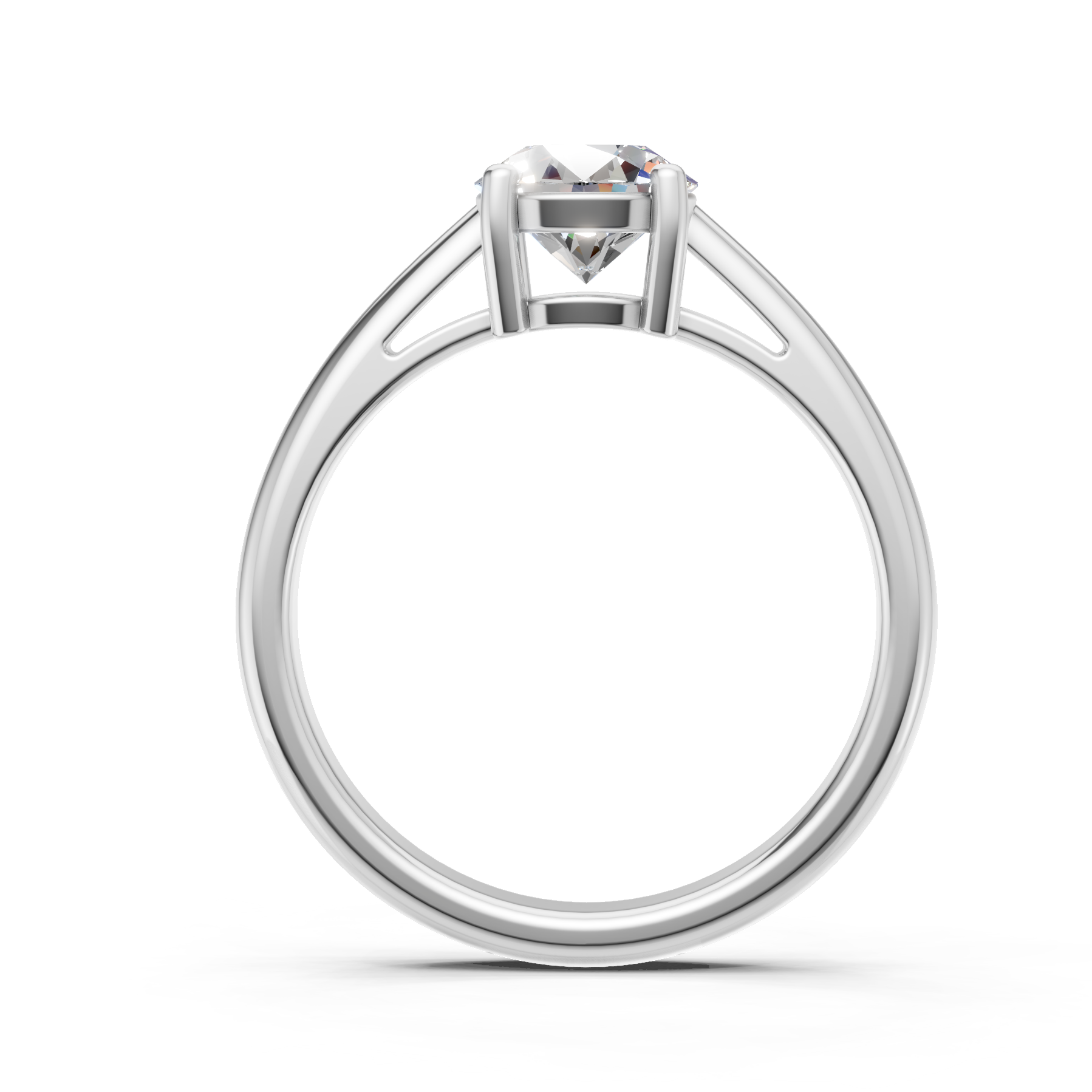 Lab Grown Diamond 1.00 CTW Round Solitaire Ring- Sterling Silver