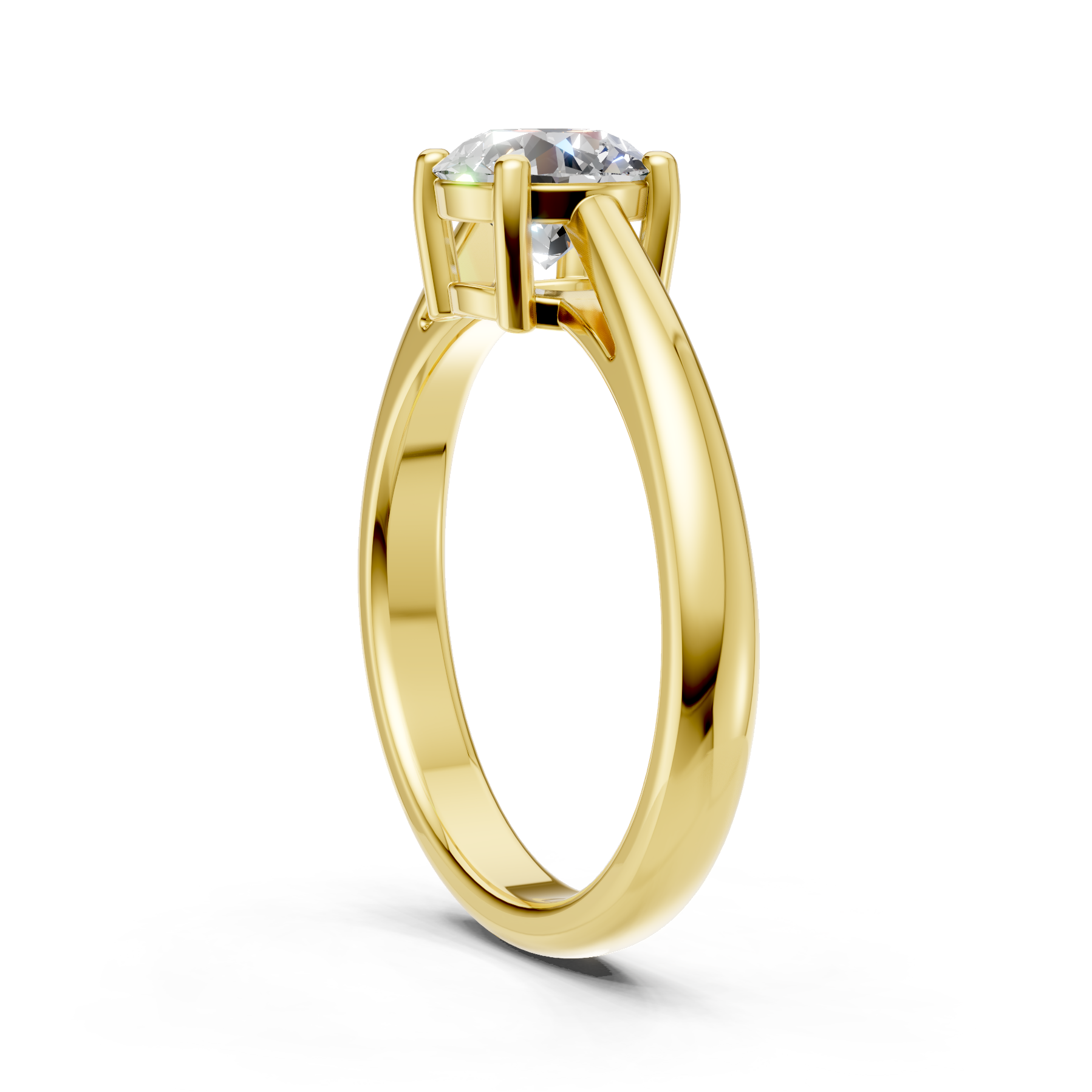 Lab Grown Diamond 1.00 CTW Round Solitaire Ring- Sterling Silver