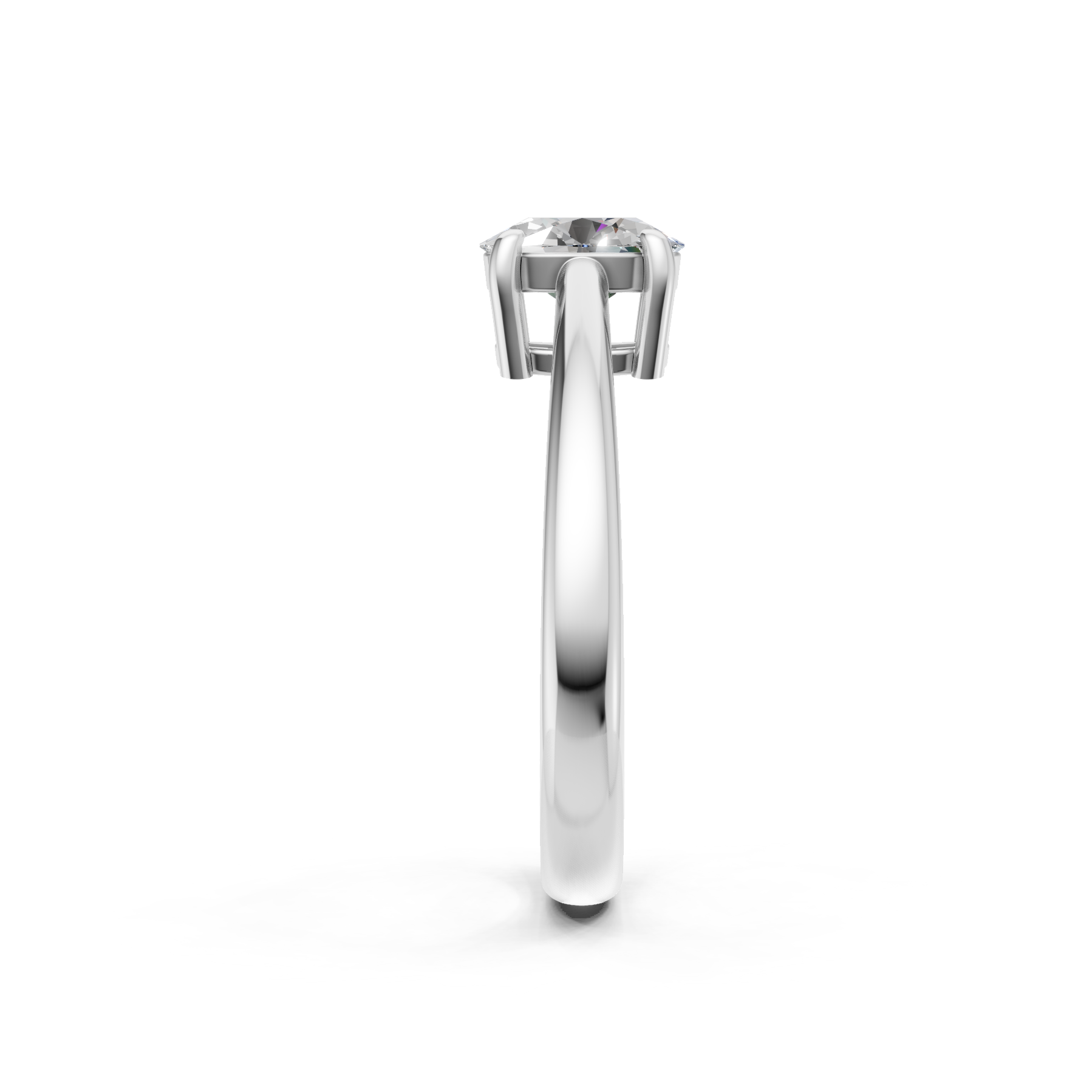 Lab Grown Diamond 1.00 CTW Oval Solitaire Ring- Sterling Silver