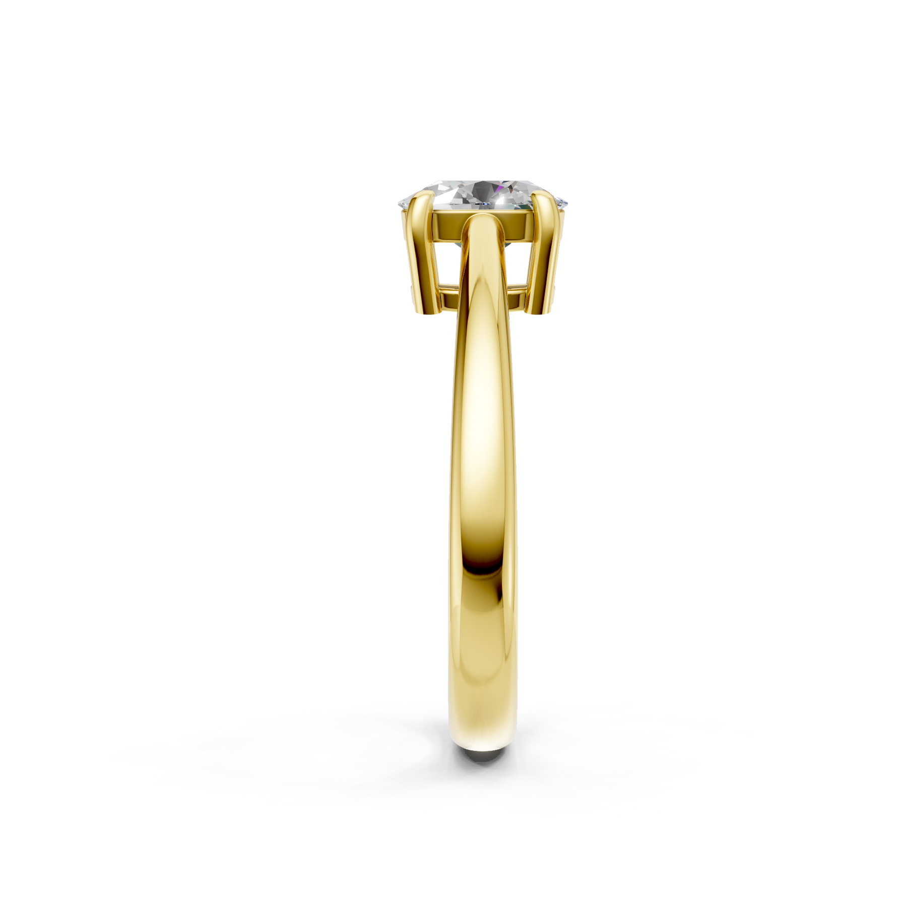 Lab Grown Diamond 1.00 CTW Oval Solitaire Ring- Sterling Silver