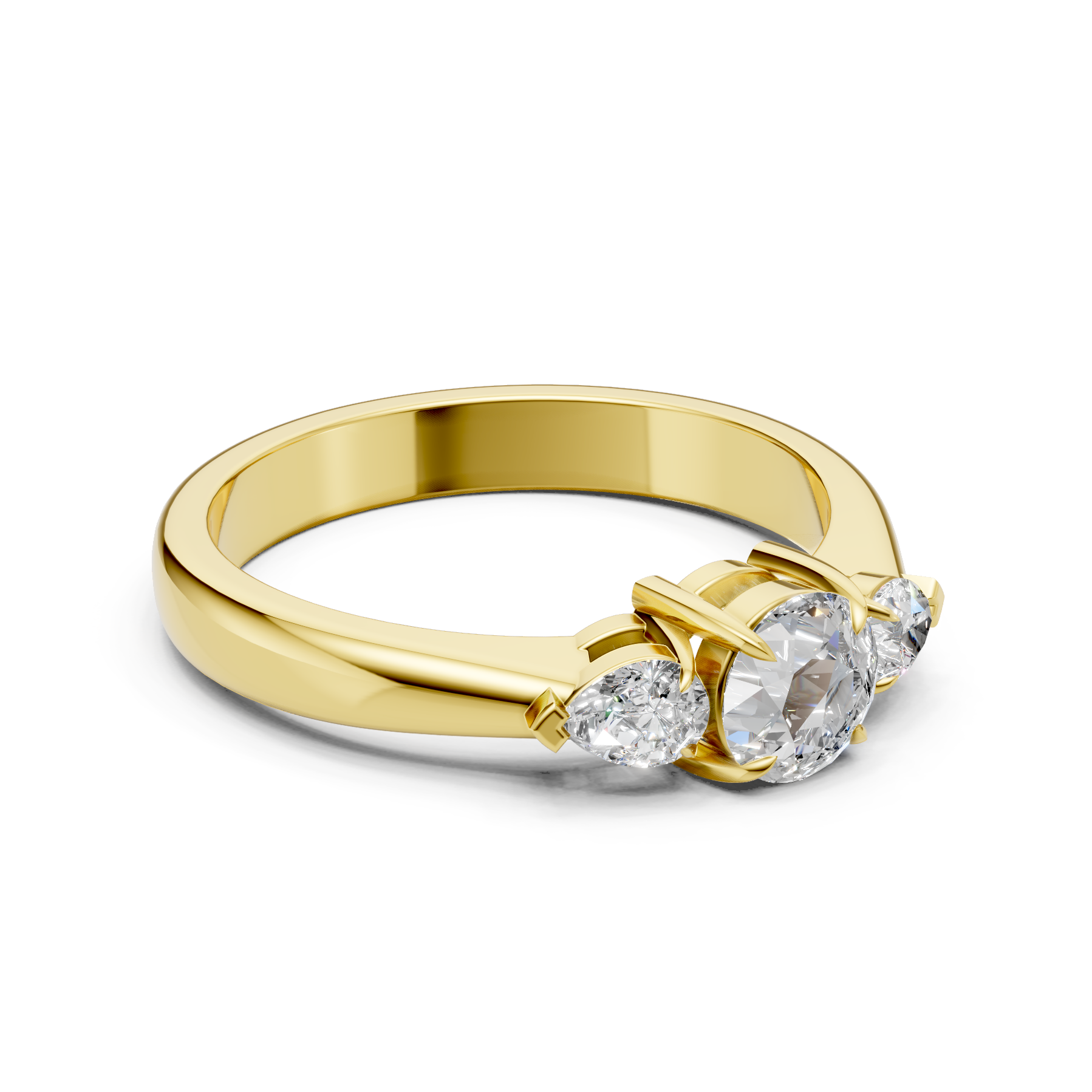 Lab Grown Diamond 1.00 CTW Three Stone Ring- Sterling Silver