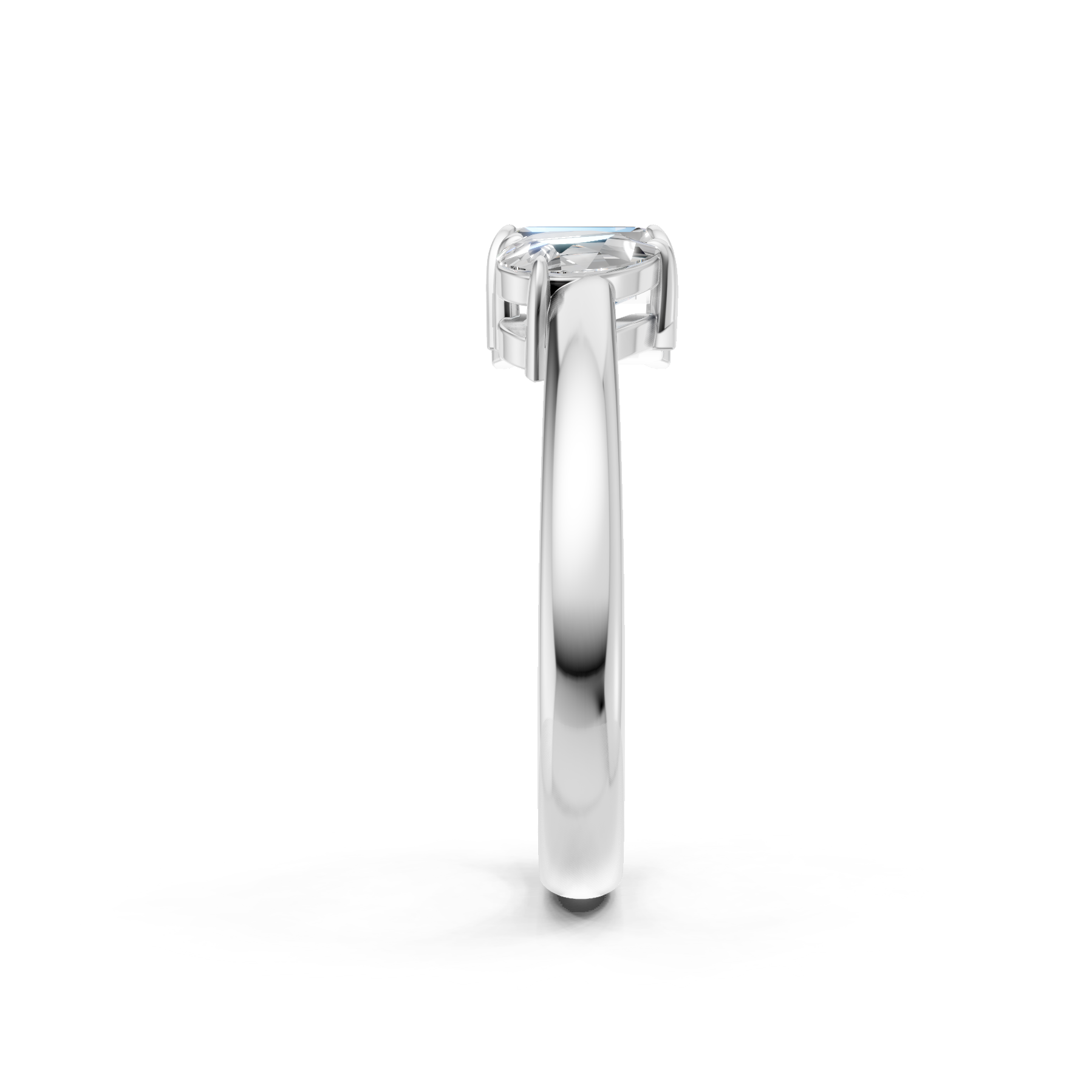 Lab Grown Diamond 1.20 CTW Two Stone Ring- Sterling Silver