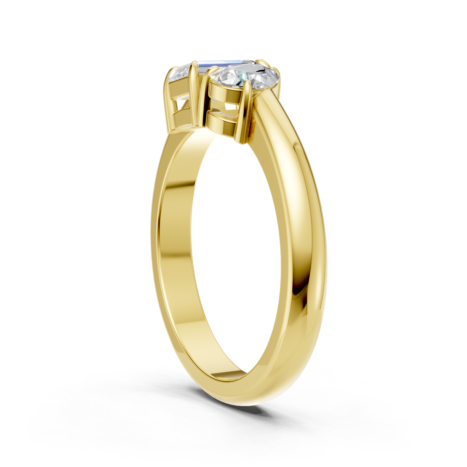 Lab Grown Diamond 1.20 CTW Two Stone Ring- Sterling Silver