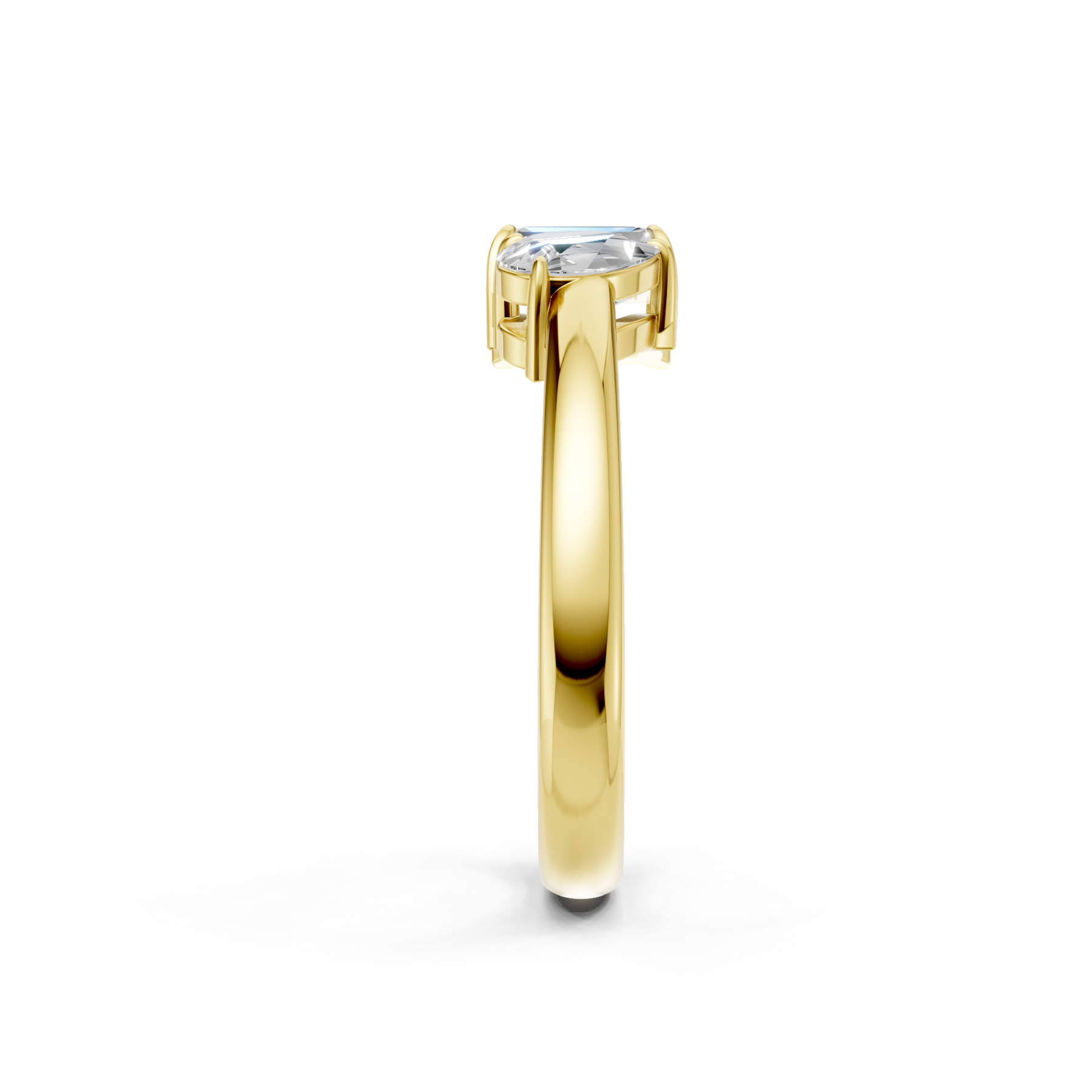 Lab Grown Diamond 1.20 CTW Two Stone Ring- Sterling Silver