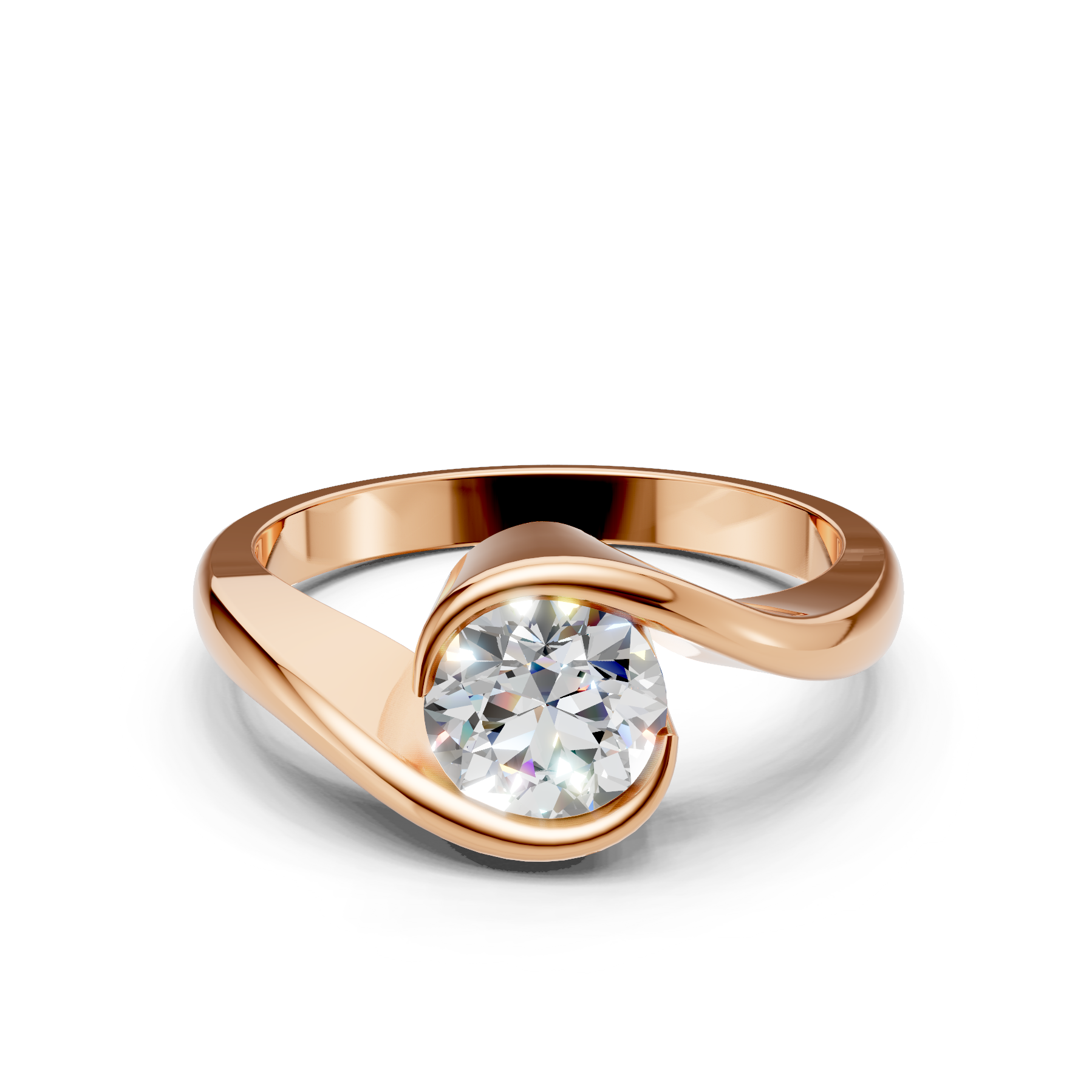 Lab Grown Diamond 1.00 CTW Round Solitaire Ring- Sterling Silver