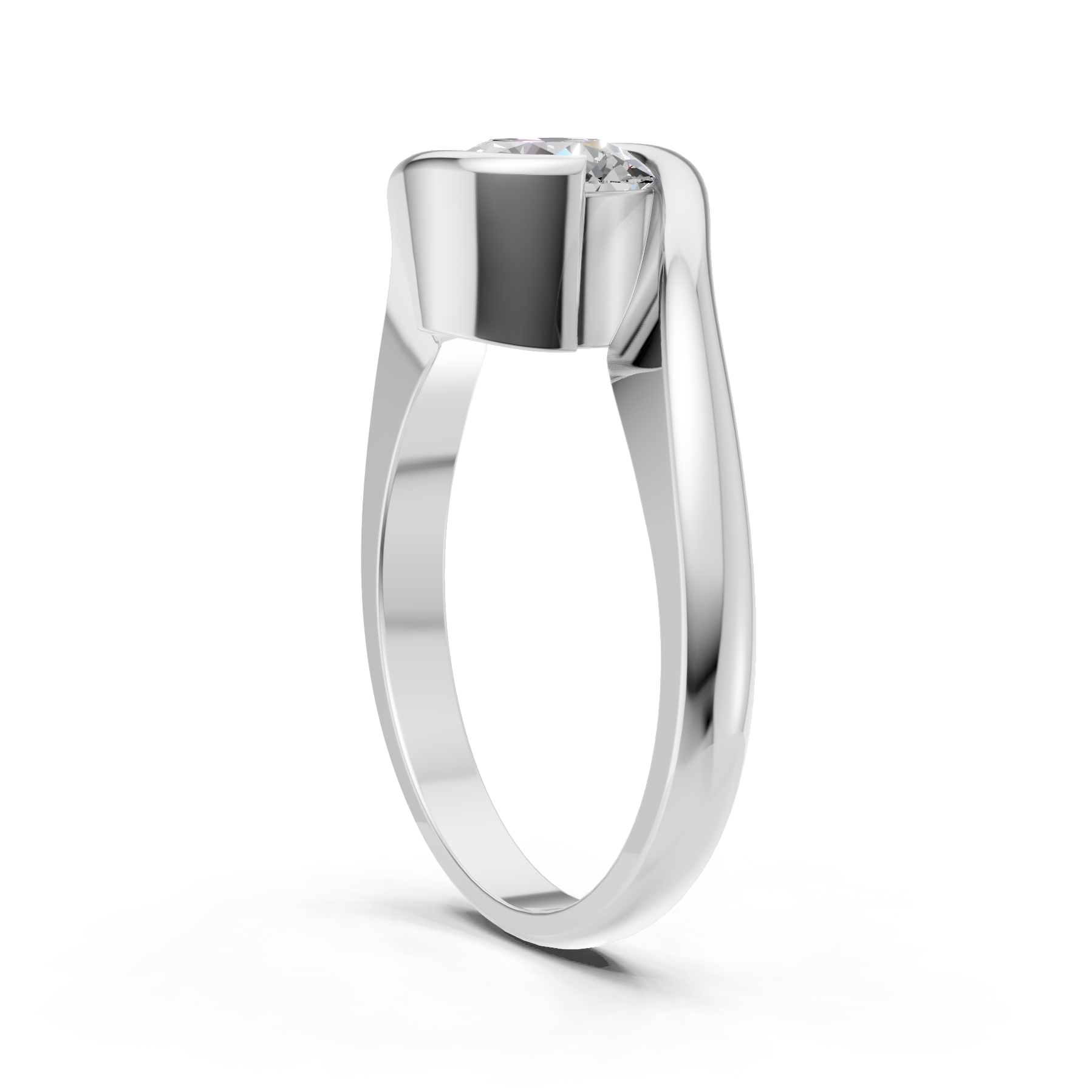 Lab Grown Diamond 1.00 CTW Round Solitaire Ring- Sterling Silver