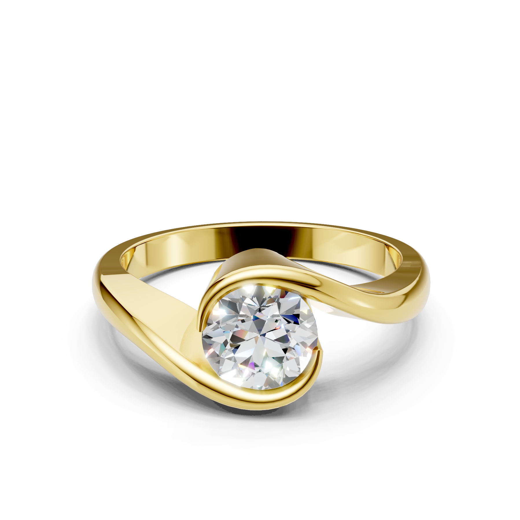 Lab Grown Diamond 1.00 CTW Round Solitaire Ring- Sterling Silver