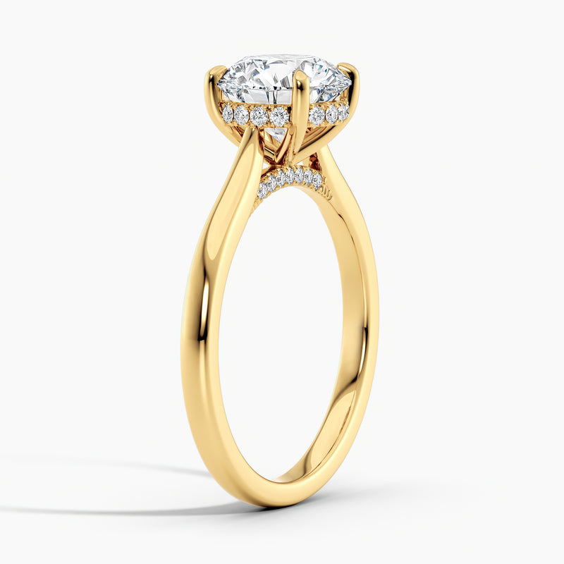 Lab Grown Diamond Round 2.00 Ct Classic Solitaire Ring - Sterling Silver
