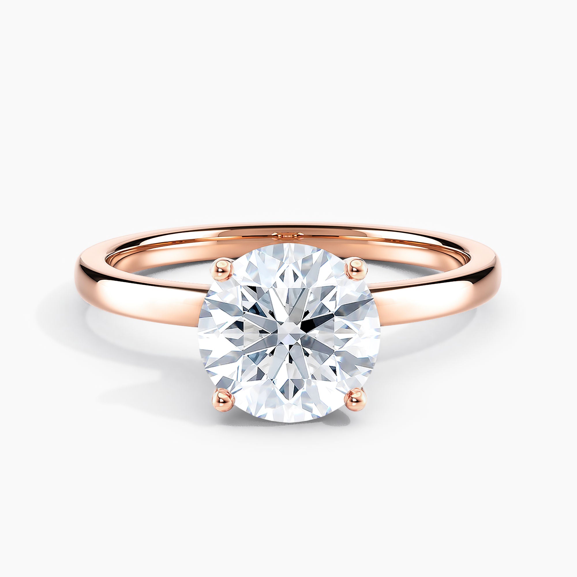 Round 1.50 Ct Lab Grown Diamond Solitaire Ring - Sterling Silver