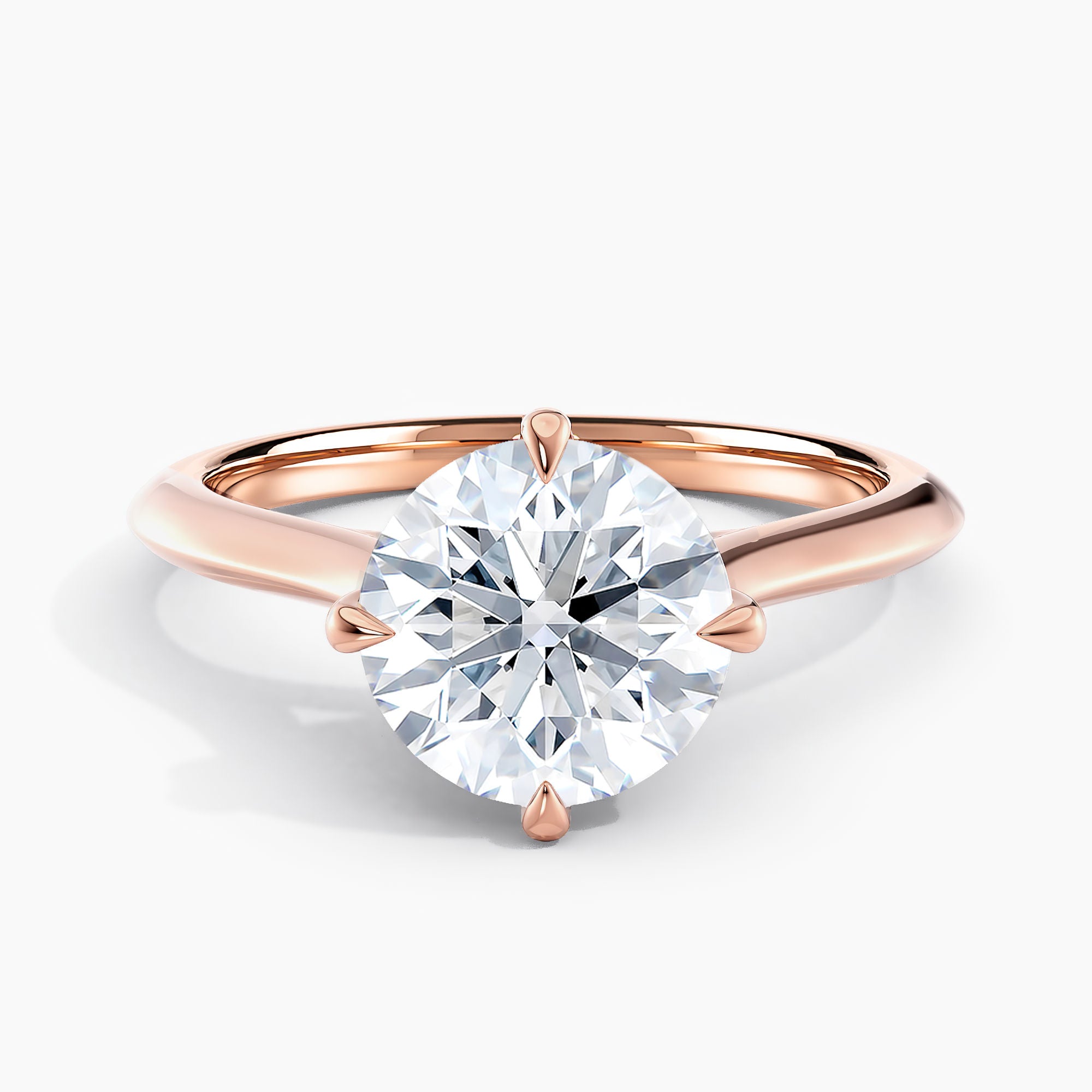 Round 2.00 Ct Lab Grown Diamond Solitaire Ring - Sterling Silver