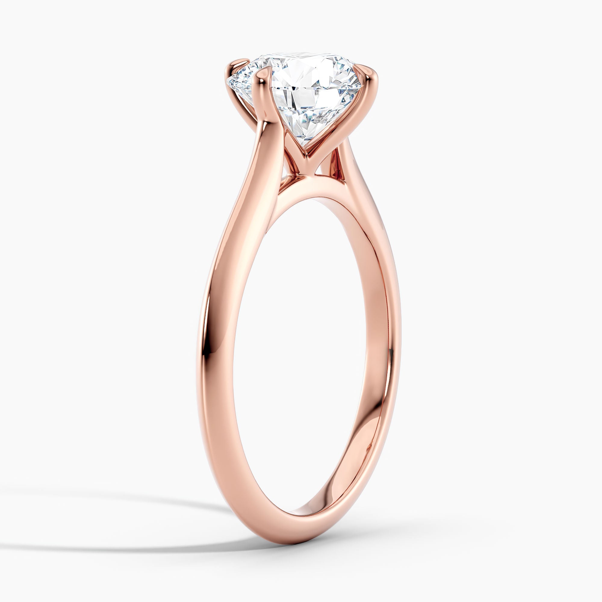 East-West Knife Edge Solitaire Engagement Ring