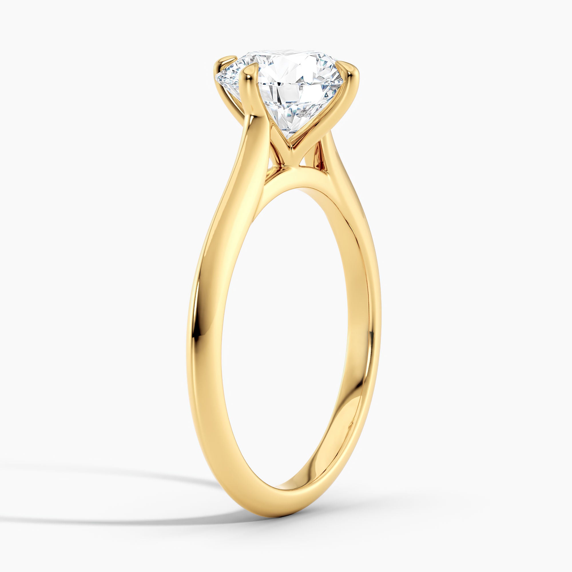 East-West Knife Edge Solitaire Engagement Ring