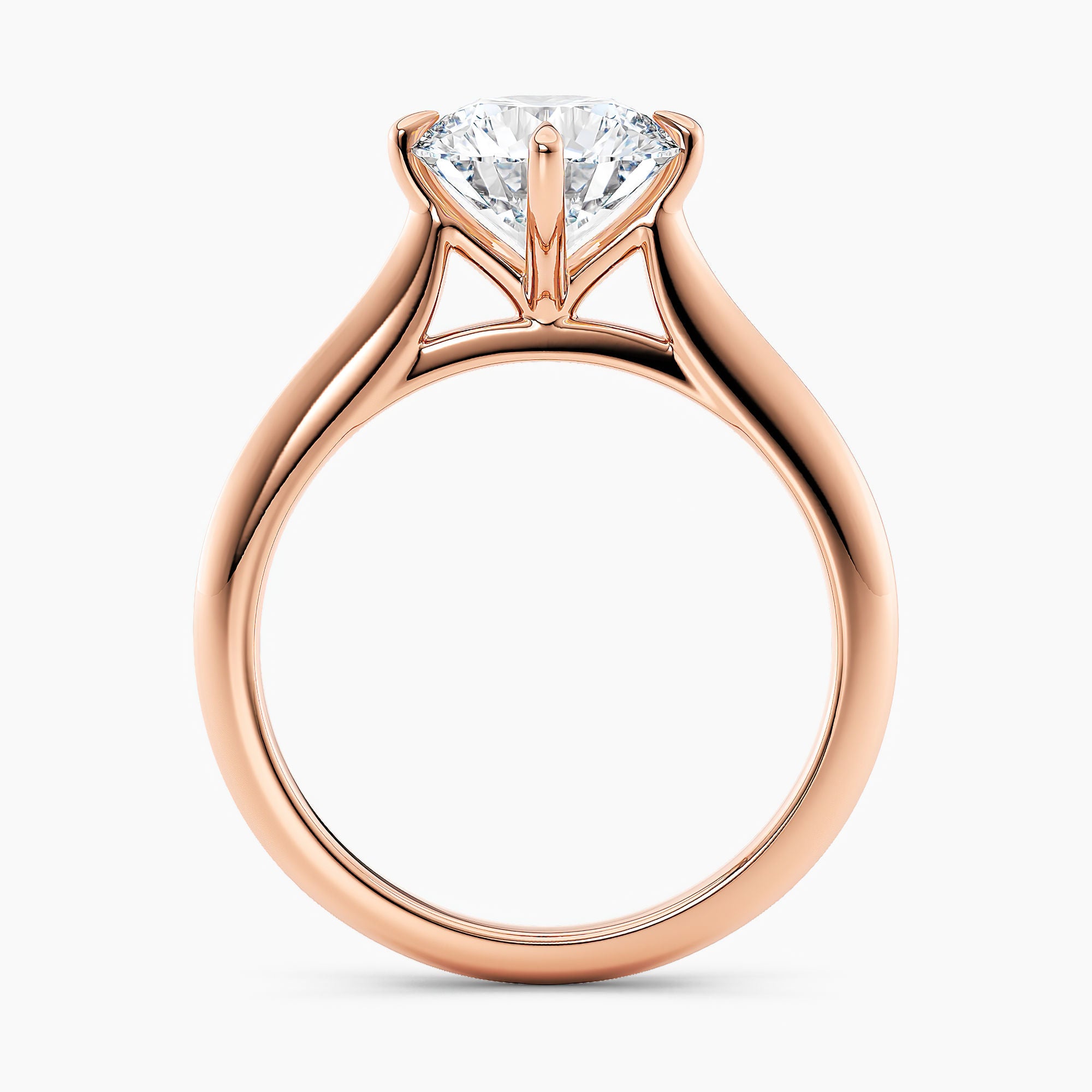 Round 2.00 Ct Lab Grown Diamond Solitaire Ring - Sterling Silver