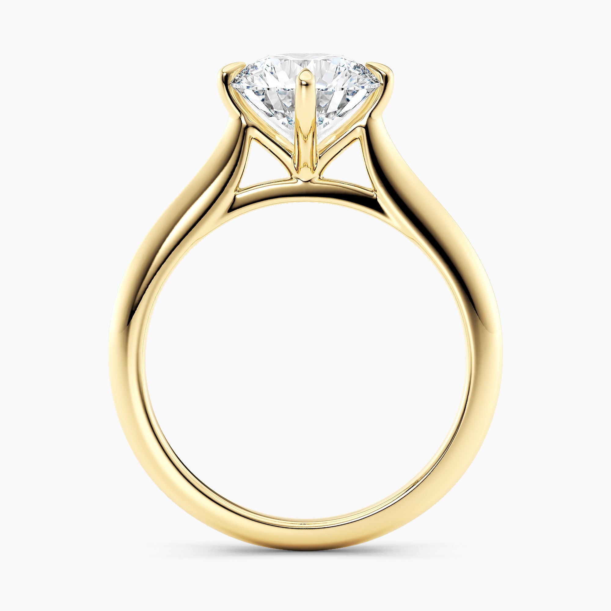 Round 2.00 Ct Lab Grown Diamond Solitaire Ring - Sterling Silver