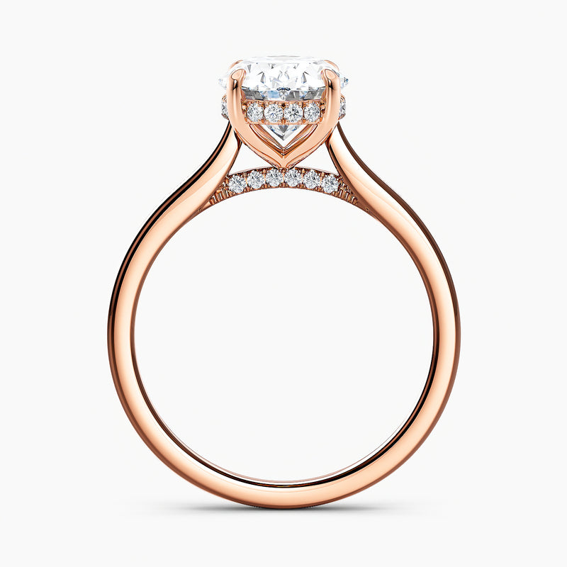 Oval 2.50 Ct Lab Grown Diamond Solitaire Ring - Sterling Silver