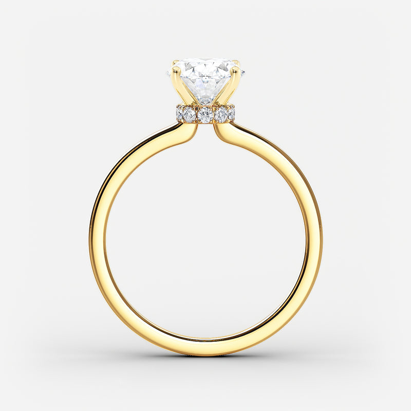 Oval 2.00 Ct Lab Grown Diamond Solitaire Ring - Sterling Silver
