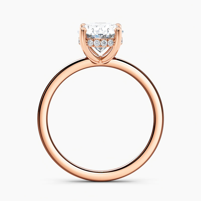 Oval 2.30 Ct Lab Grown Diamond Solitaire Ring - Sterling Silver
