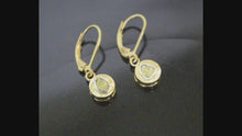 Load and play video in Gallery viewer, 0.50 CTW Yellow Diamond Polki Dangles Earrings
