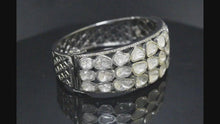 Load and play video in Gallery viewer, 16.50 CTW Diamond Polki Solid Bracelet
