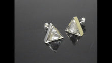 Load and play video in Gallery viewer, 1.20 CTW Diamond Polki Triangular Stud Earrings
