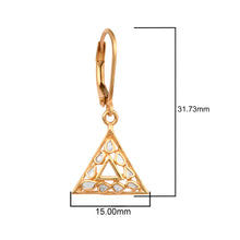 Load image into Gallery viewer, 0.25 CTW Natural Polki Diamond Trillion Shape Lever Back Earrings
