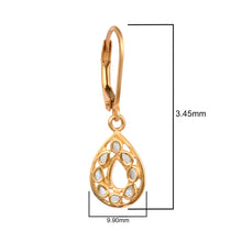 Load image into Gallery viewer, 0.25 CTW Natural Polki Diamond Pear Shape Lever Back Earrings
