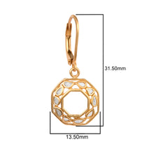 Load image into Gallery viewer, 0.25 CTW Natural Polki Diamond Octillion Shape Lever Back Earrings