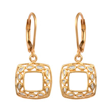 Load image into Gallery viewer, 0.25 CTW Natural Polki Diamond Cushion Shape Lever Back Earrings