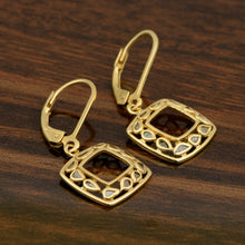 Load image into Gallery viewer, 0.25 CTW Natural Polki Diamond Cushion Shape Lever Back Earrings
