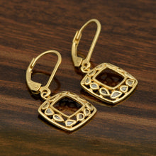 Load image into Gallery viewer, 0.25 CTW Natural Polki Diamond Cushion Shape Lever Back Earrings