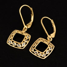 Load image into Gallery viewer, 0.25 CTW Natural Polki Diamond Cushion Shape Lever Back Earrings