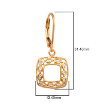 Load image into Gallery viewer, 0.25 CTW Natural Polki Diamond Cushion Shape Lever Back Earrings