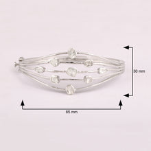 Load image into Gallery viewer, 2.00 CTW Diamond Polki Multi Band Bangle Bracelet
