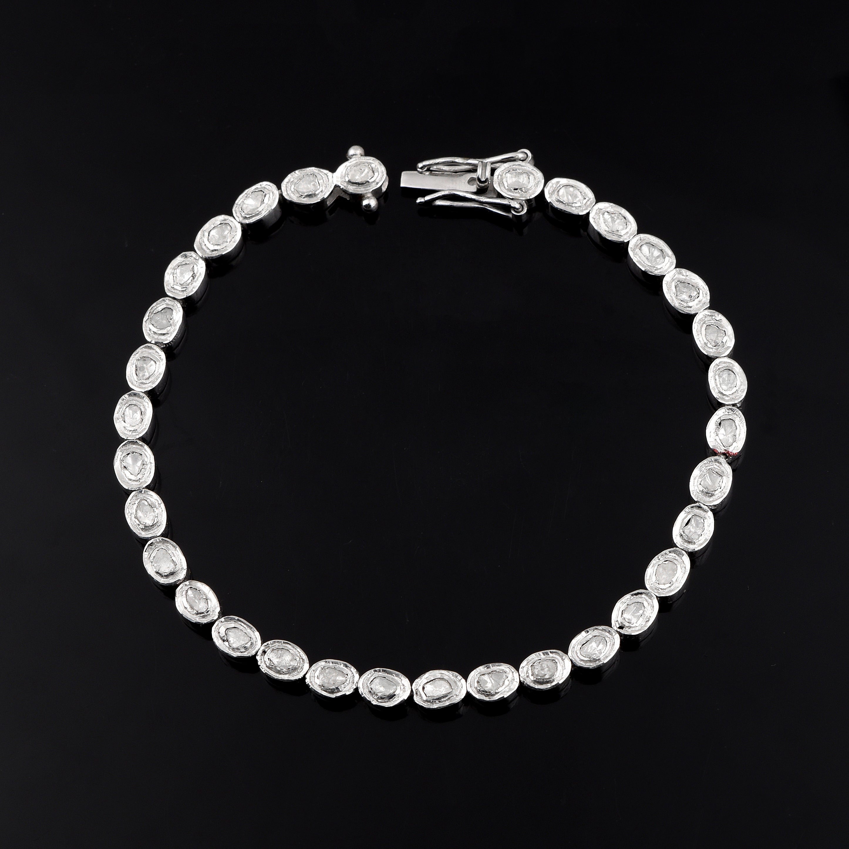 2.00 CTW Diamond Polki Eternity Bracelet