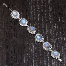 Load image into Gallery viewer, 4 CTW Diamond Polki Victorian Moonstone Bracelet
