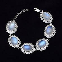 Load image into Gallery viewer, 4 CTW Diamond Polki Victorian Moonstone Bracelet
