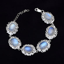 Load image into Gallery viewer, 4 CTW Diamond Polki Victorian Moonstone Bracelet