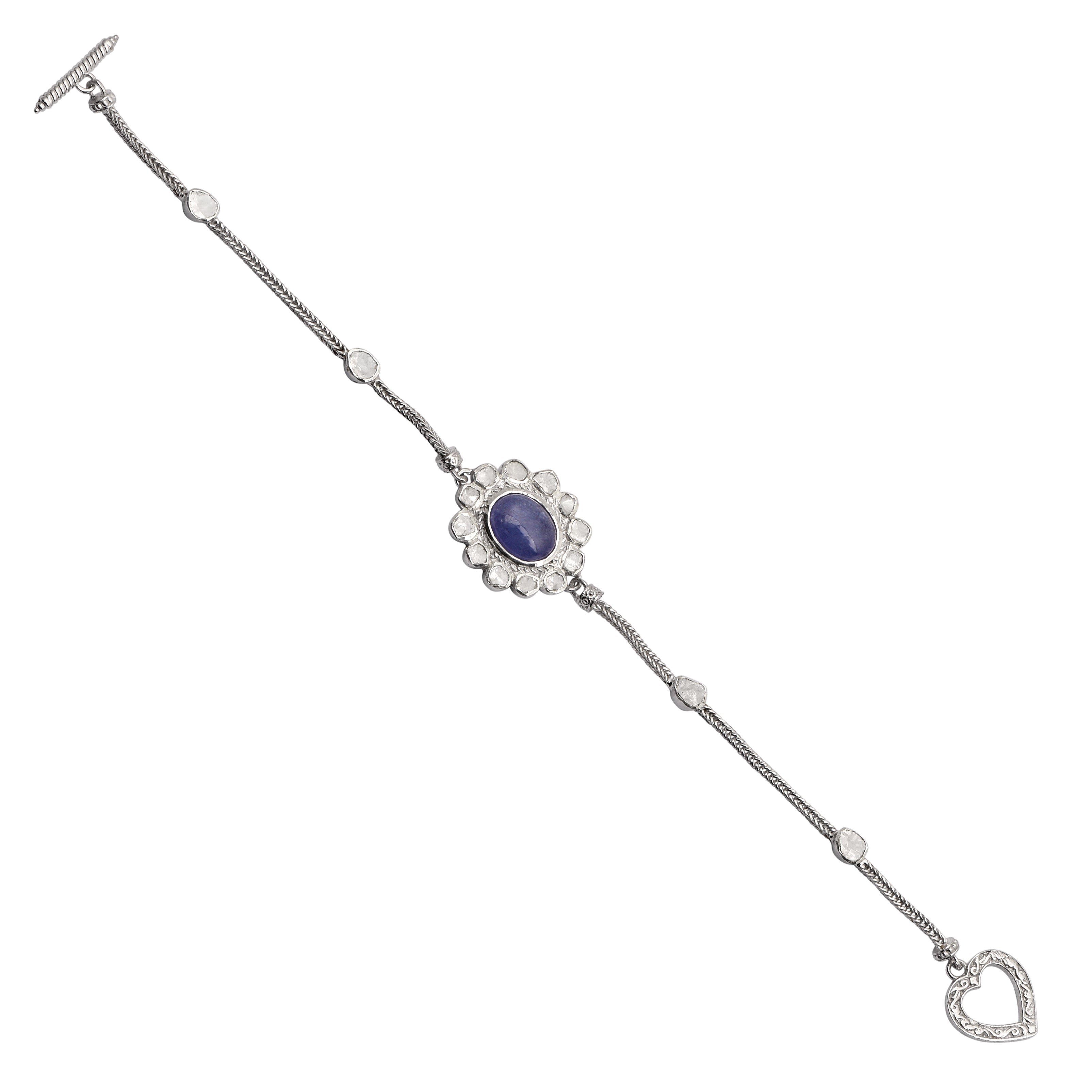 2 CTW Diamond Polki Tanzanite Bracelet