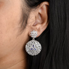 Load image into Gallery viewer, 5 CTW Diamond Polki Tanzanite Earrings
