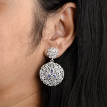 Load image into Gallery viewer, 5 CTW Diamond Polki Tanzanite Earrings