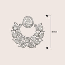 Load image into Gallery viewer, 1.80 CTW Diamond Polki Chandbali Earrings