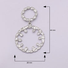 Load image into Gallery viewer, 3.50 CTW Diamond Polki Double Circle Dangle Earrings